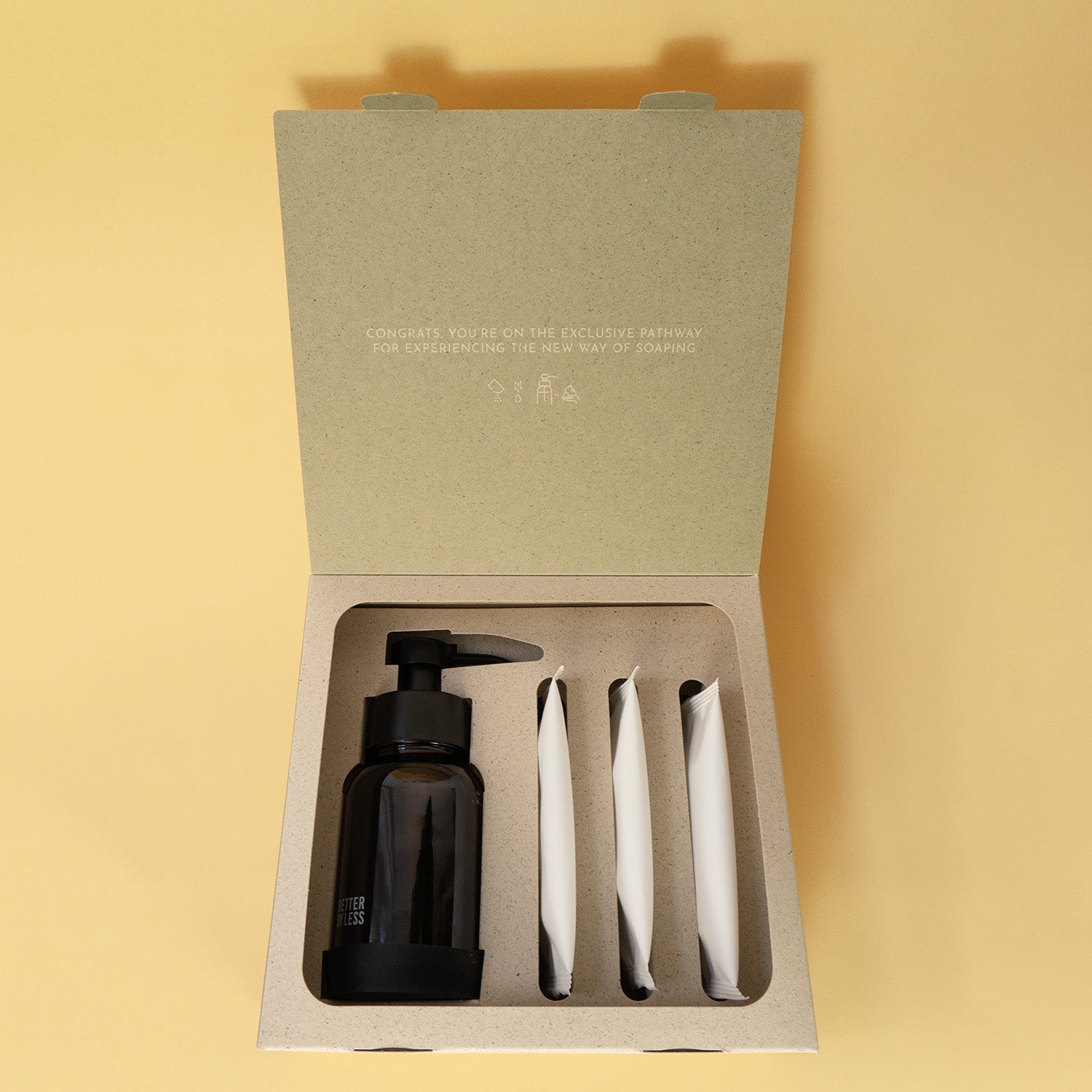 3 Seifen mit Spender in Geschenkbox verschenken