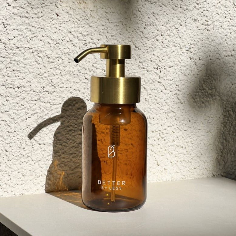 Better Bottle | Braunglas | Gold & weiß